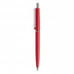 Bolígrafo de plástico con componentes de metal hecho en EU color rojo tercera vista