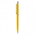 Bolígrafo de plástico con componentes de metal hecho en EU color amarillo tercera vista