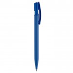 Bolígrafo de plástico transparente con suave tacto hecho en EU color azul quinta vista