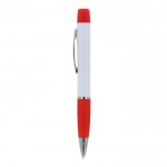 Bolígrafo de mecanismo giratorio con resaltador en la parte superior color rojo quinta vista