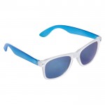 Gafas de sol de colores neon con marcos efecto glace protección UV400 color azul transparente