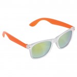 Gafas de sol de colores neon con marcos efecto glace protección UV400 color naranja transparente