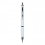Bolígrafo de ABS personalizable antibacteriano tinta azul Colors color blanco segunda vista