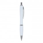 Bolígrafo de ABS personalizable antibacteriano tinta azul Colors color blanco quinta vista