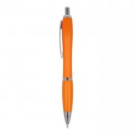 Bolígrafo de ABS personalizable antibacteriano tinta azul Colors color naranja tercera vista