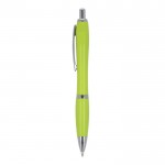 Bolígrafo de ABS personalizable antibacteriano tinta azul Colors color verde lima tercera vista