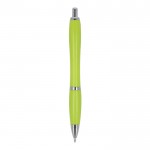 Bolígrafo de ABS personalizable antibacteriano tinta azul Colors color verde lima cuarta vista