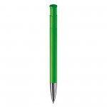 Bolígrafo pulsador de plástico de colores mate hecho en EU color verde cuarta vista