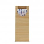 Estuche de bambú con 10 tiritas para primeros auxilios color natural segunda vista