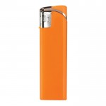 Encendedor electrónico recargable de un mismo color con punta plateada color naranja