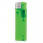 Encendedor electrónico recargable de colores transparentes color verde lima transparente