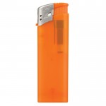 Encendedor electrónico recargable de colores translucidos color naranja