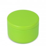 Vela de cera vegetal en tarro de acero reciclado circular color verde lima
