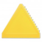 Rascador de hilo hecho de plástico en forma triangular color amarillo