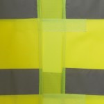 Chaleco de seguridad amarillo con 2 tiras reflectantes para adultos color amarillo cuarta vista