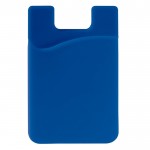 Tarjetero de silicona en varios colores para adherir al móvil color azul