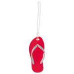 Llavero veraniego en forma de chancla con cuerpo de EVA Menorca color rojo tercera vista
