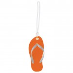 Llavero veraniego en forma de chancla con cuerpo de EVA Menorca color naranja tercera vista