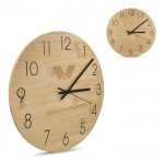 Reloj de pared minimalista hecho de bambú para personalizar