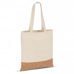 Bolsa de algodón con detalle de corcho en la base 170 g/m2 color natural