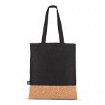 Bolsa de RPET con detalle en la base de corcho y capacidad de 10kg color negro segunda vista
