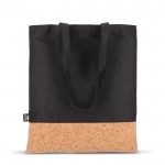 Bolsa de RPET con detalle en la base de corcho y capacidad de 10kg color negro quinta vista
