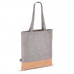 Bolsa de RPET con detalle en la base de corcho y capacidad de 10kg color gris