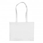 Bolsa de la compra hecha de material reciclado RPET 110 g/m2 color blanco segunda vista