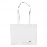 Bolsa de la compra hecha de material reciclado RPET 110 g/m2 color blanco tercera vista