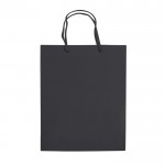Bolsa mediana de papel laminado de colores con asa de cordón color negro segunda vista