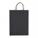 Bolsa grande de papel laminado de colores con asa de cordón color negro segunda vista