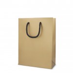Bolsa de papel para regalo con asas e interior color negro 18x8x24 cm color dorado tercera vista