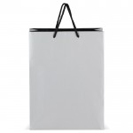 Bolsa de papel para regalo con asas e interior color negro 30x12x40 cm color plateado segunda vista