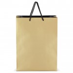 Bolsa de papel para regalo con asas e interior color negro 30x12x40 cm color dorado segunda vista
