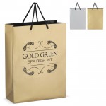 Bolsa de papel para regalo con asas e interior color negro 30x12x40 cm