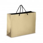 Bolsa de papel para regalo con asas e interior color negro 40x12x30 cm color dorado segunda vista