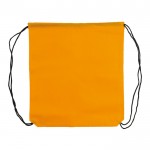 Mochila de cuerdas non-woven de colores con cuerdas negras 75 g/m2 color naranja segunda vista