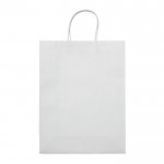 Bolsa de papel kraft de colores grande para regalo 120 g/m2 color blanco segunda vista