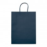 Bolsa de papel kraft de colores grande para regalo 120 g/m2 color azul oscuro segunda vista
