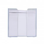 Cubo de notas de 800 hojas lisas FSC en caja de cubo 10x10x10cm color transparente segunda vista