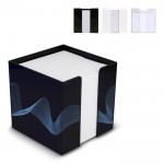 Cubo de notas de 800 hojas lisas FSC en caja de cubo 10x10x10cm