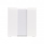 Cubo de notas de 800 hojas lisas FSC en caja con compartimientos color blanco segunda vista