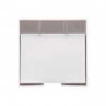 Cubo de notas de 800 hojas lisas FSC en caja con compartimientos color blanco sexta vista