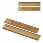 Regla hecha de bambú personalizable ideal para dibujo o geometría color natural