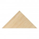Escuadra hecha de bambú personalizable para dibujos o geometría color natural tercera vista