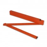 Regla de madera de colores plegable resistente a golpes 2M color naranja sexta vista