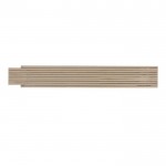Regla de madera natural plegable con recubrimiento de acero inox 2M color madera cuarta vista