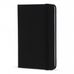 Libreta de PU en varios colores vivos con cinta a juego y papel FSC A6 color negro