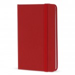 Libreta de PU en varios colores vivos con cinta a juego y papel FSC A6 color rojo