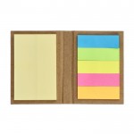 Notas adhesivas de 2 tamaños en cuadernillo de papel craft color natural tercera vista